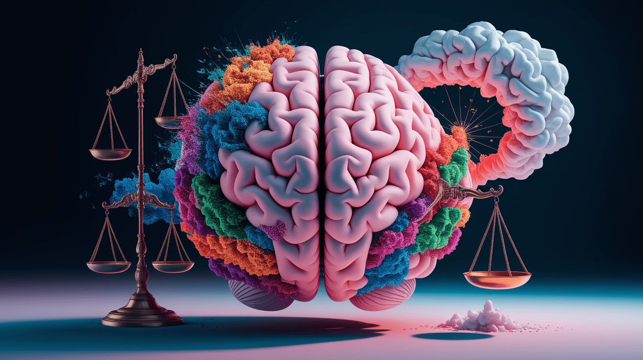 A conceptual illustration representing Mind Over Matter: What Are Cognitive Biases?. Visualize the main ideas: . Creative but clear representation of the concept. Style: photorealistic. high quality, detailed, professional, clean composition, good lighting, sharp focus, well-composed. high quality, professional, detailed, well-composed