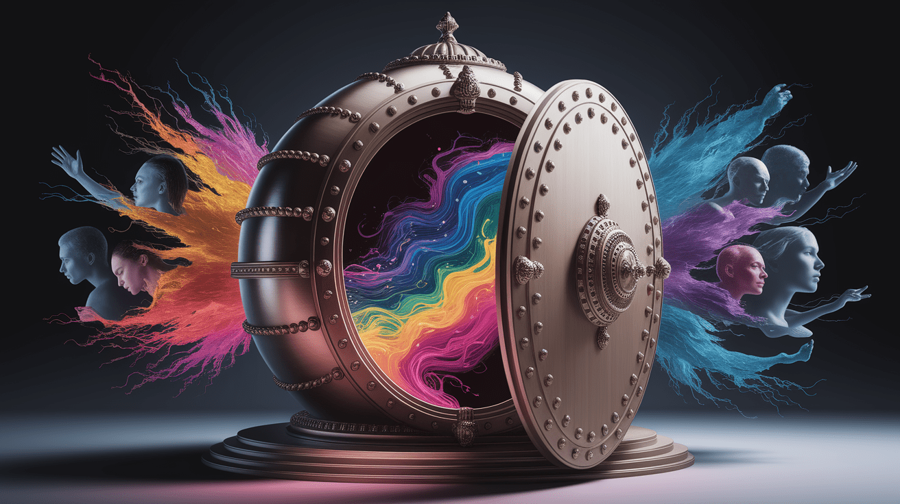 A conceptual illustration representing Opening the Vault: Defining Coercion in Psychology. Visualize the main ideas: . Creative but clear representation of the concept. Style: photorealistic. high quality, detailed, professional, clean composition, good lighting, sharp focus, well-composed. high quality, professional, detailed, well-composed