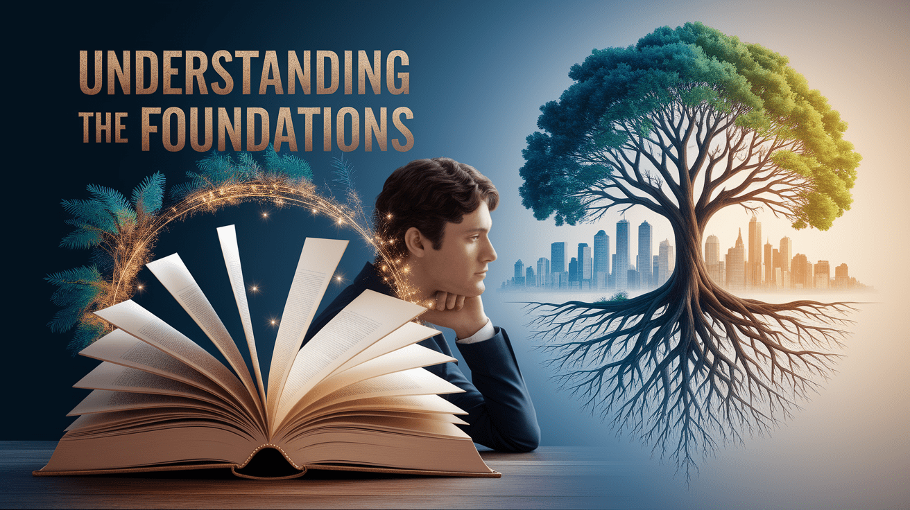 A conceptual illustration representing Understanding the Foundations. Visualize the main ideas: . Creative but clear representation of the concept. Style: photorealistic. high quality, detailed, professional, clean composition, good lighting, sharp focus, well-composed. high quality, professional, detailed, well-composed