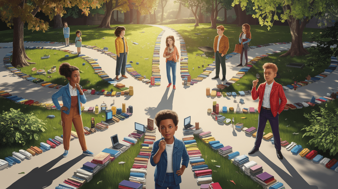 A conceptual illustration representing Choosing Your Learning Path. Visualize the main ideas: . Creative but clear representation of the concept. Style: photorealistic. high quality, detailed, professional, clean composition, good lighting, sharp focus, well-composed. high quality, professional, detailed, well-composed
