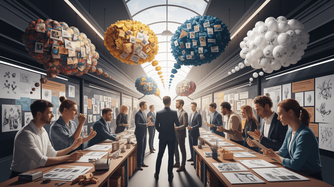 A conceptual illustration representing Social Advantages of Copying. Visualize the main ideas: . Creative but clear representation of the concept. Style: photorealistic. high quality, detailed, professional, clean composition, good lighting, sharp focus, well-composed. high quality, professional, detailed, well-composed