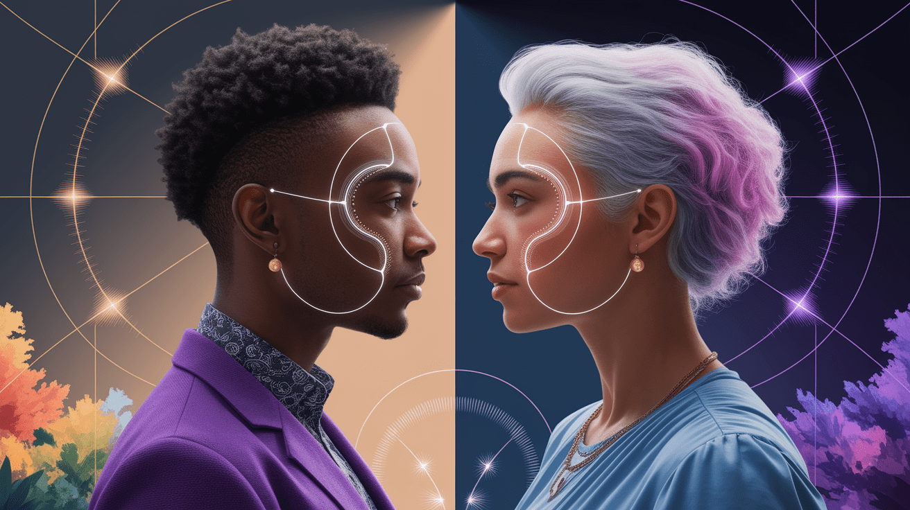A conceptual illustration representing Mirrored Minds: Harnessing Imitation for Positive Connections. Visualize the main ideas: . Creative but clear representation of the concept. Style: photorealistic. high quality, detailed, professional, clean composition, good lighting, sharp focus, well-composed. high quality, professional, detailed, well-composed