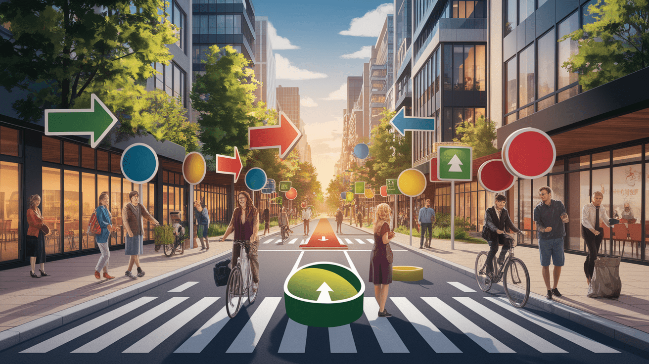 A conceptual illustration representing Implementing Effective Policy Nudges. Visualize the main ideas: . Creative but clear representation of the concept. Style: photorealistic. high quality, detailed, professional, clean composition, good lighting, sharp focus, well-composed. high quality, professional, detailed, well-composed
