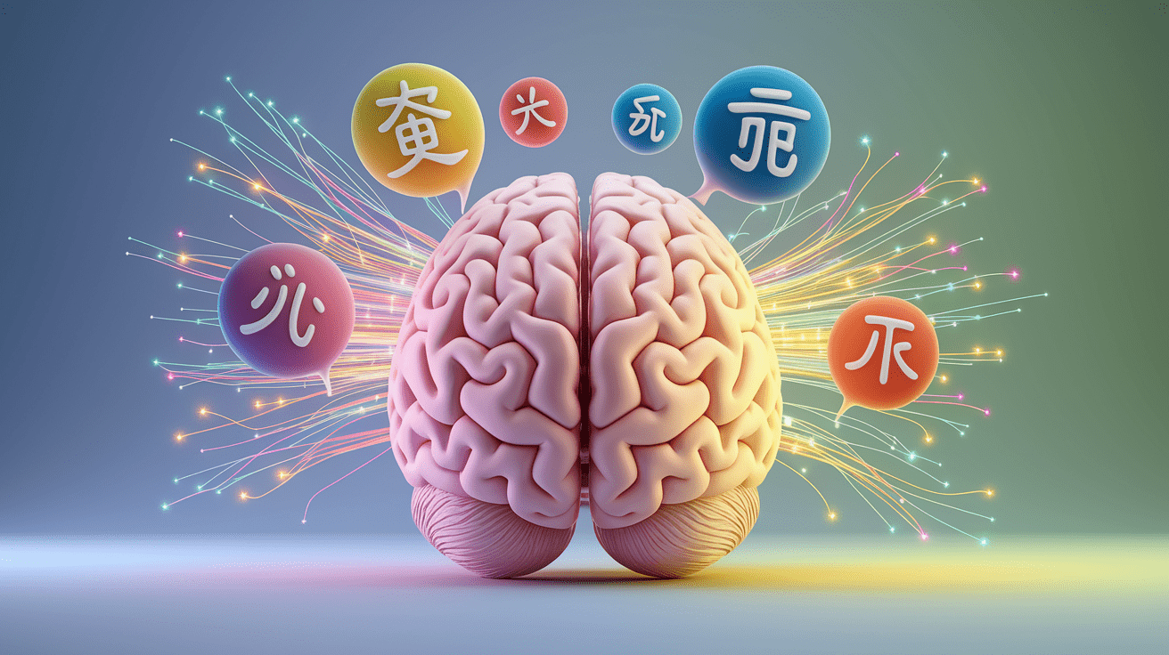 A conceptual illustration representing Introduction - Opening the Bilingual Mind. Visualize the main ideas: . Creative but clear representation of the concept. Style: photorealistic. high quality, detailed, professional, clean composition, good lighting, sharp focus, well-composed. high quality, professional, detailed, well-composed