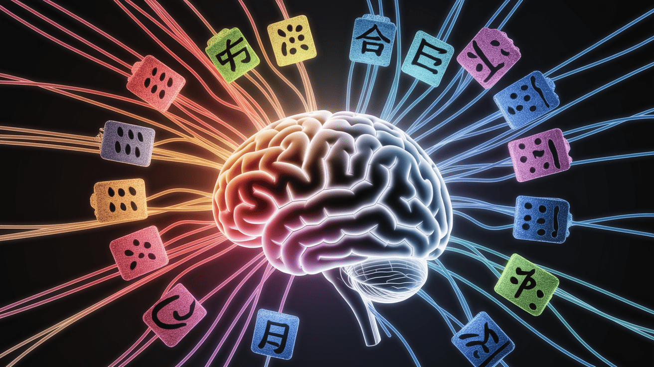 A conceptual illustration representing Neuroplasticity Through Language Learning. Visualize the main ideas: . Creative but clear representation of the concept. Style: photorealistic. high quality, detailed, professional, clean composition, good lighting, sharp focus, well-composed. high quality, professional, detailed, well-composed