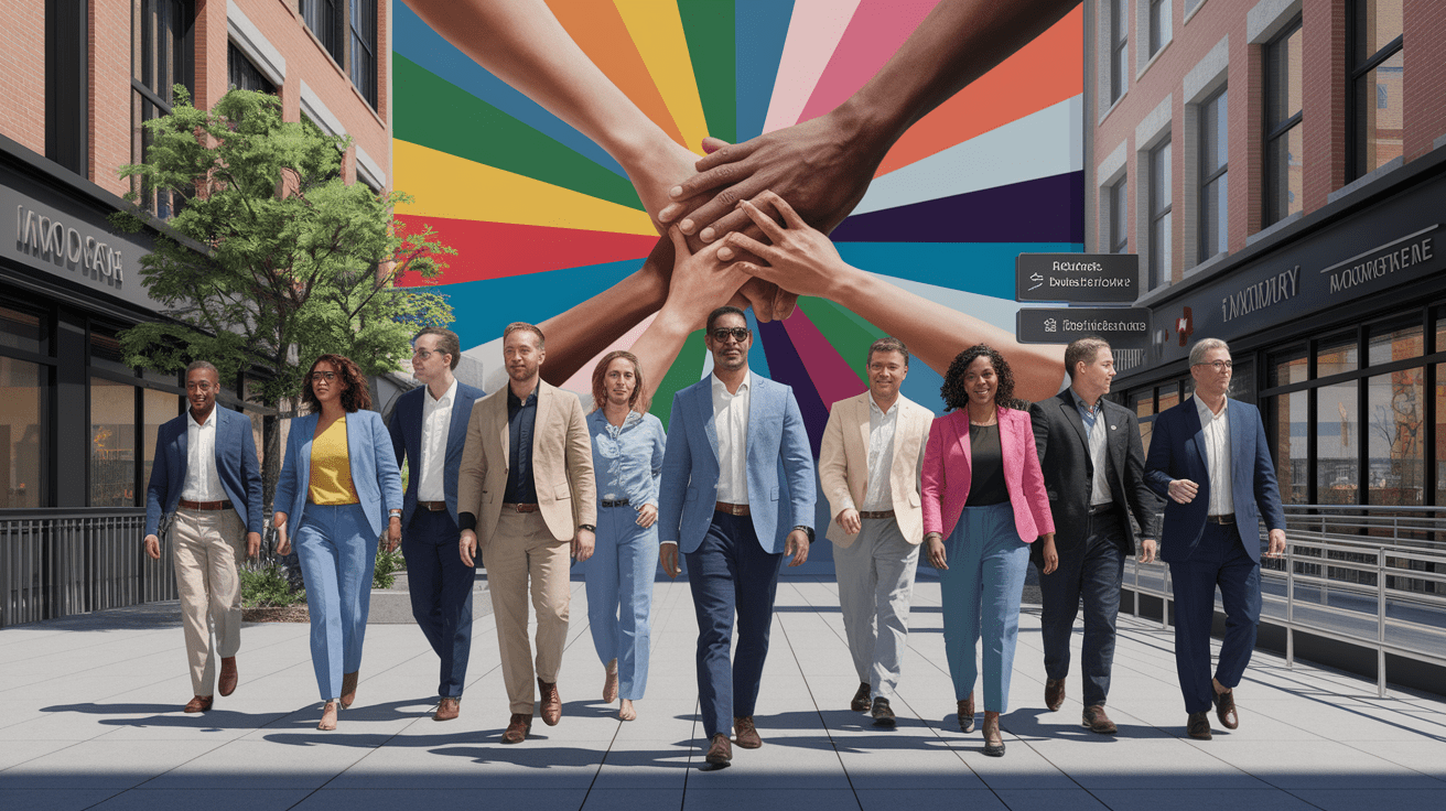 A conceptual illustration representing Impact on Equity and Inclusion. Visualize the main ideas: . Creative but clear representation of the concept. Style: photorealistic. high quality, detailed, professional, clean composition, good lighting, sharp focus, well-composed. high quality, professional, detailed, well-composed
