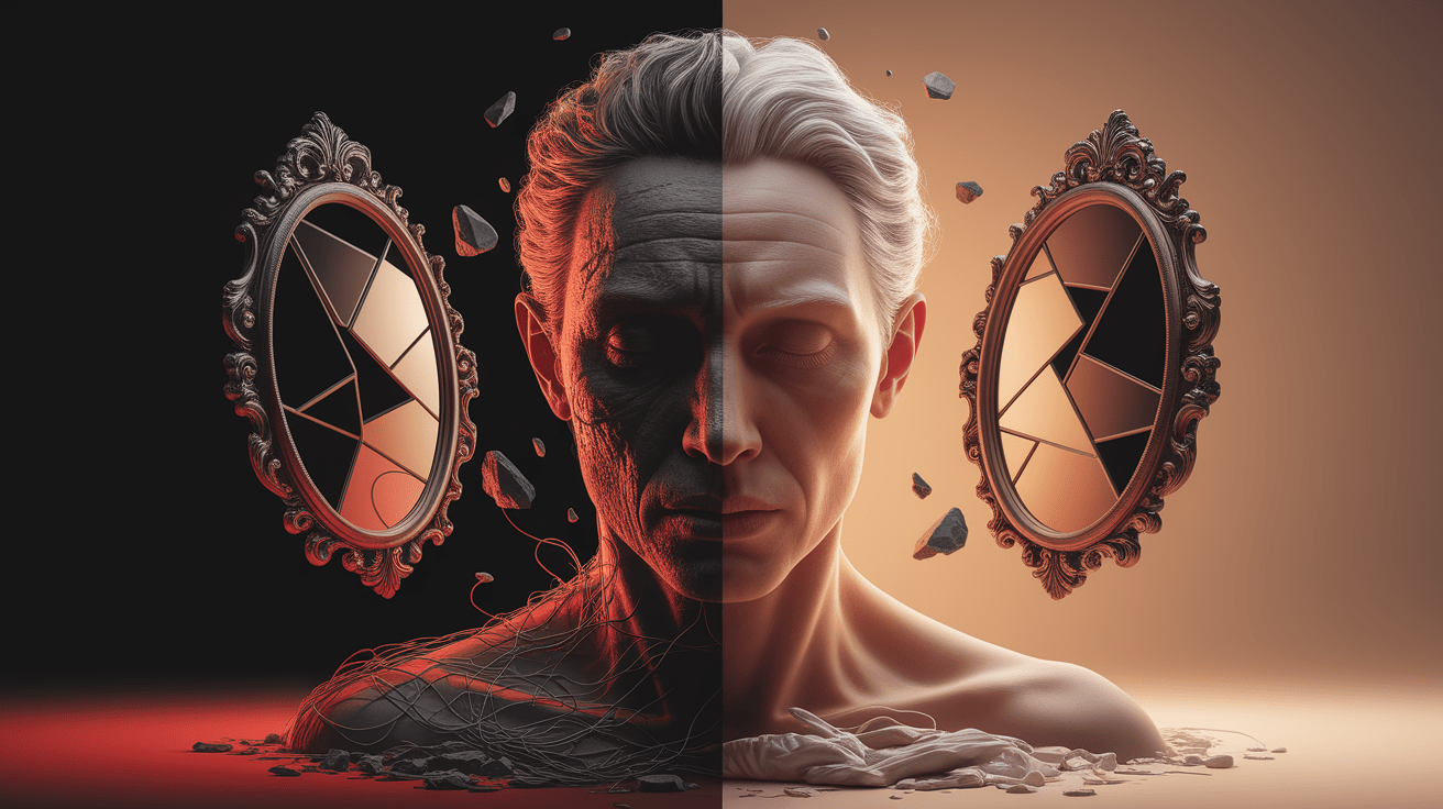 A conceptual illustration representing Defining Shame in Psychology. Visualize the main ideas: . Creative but clear representation of the concept. Style: photorealistic. high quality, detailed, professional, clean composition, good lighting, sharp focus, well-composed. high quality, professional, detailed, well-composed