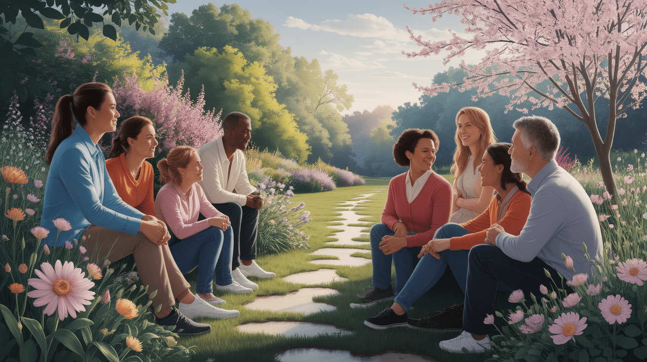 A conceptual illustration representing Practical Approaches: Cultivating Compassion to Combat Shame. Visualize the main ideas: . Creative but clear representation of the concept. Style: photorealistic. high quality, detailed, professional, clean composition, good lighting, sharp focus, well-composed. high quality, professional, detailed, well-composed