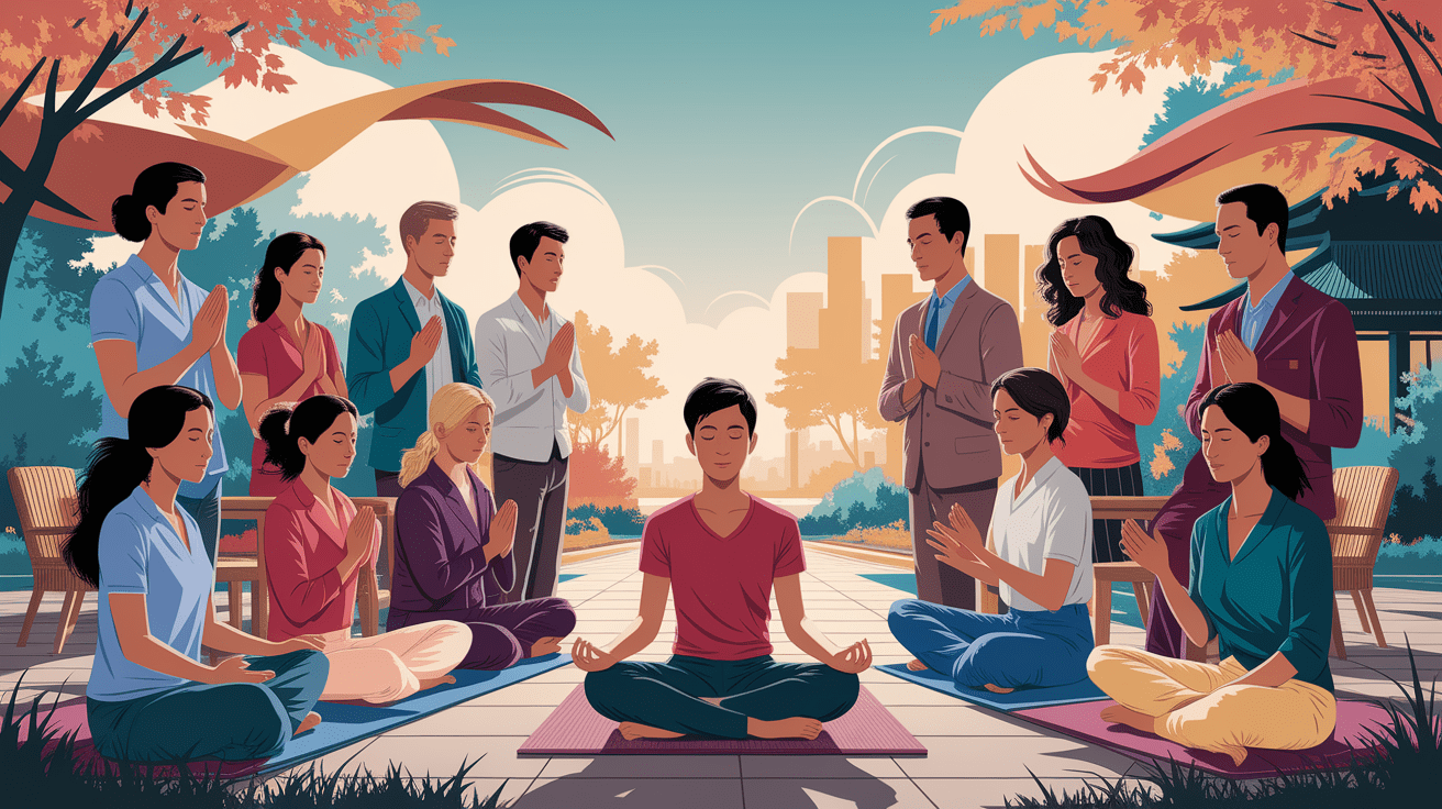A conceptual illustration representing Social and Cultural Dimensions of Silence. Visualize the main ideas: . Creative but clear representation of the concept. Style: photorealistic. high quality, detailed, professional, clean composition, good lighting, sharp focus, well-composed. high quality, professional, detailed, well-composed
