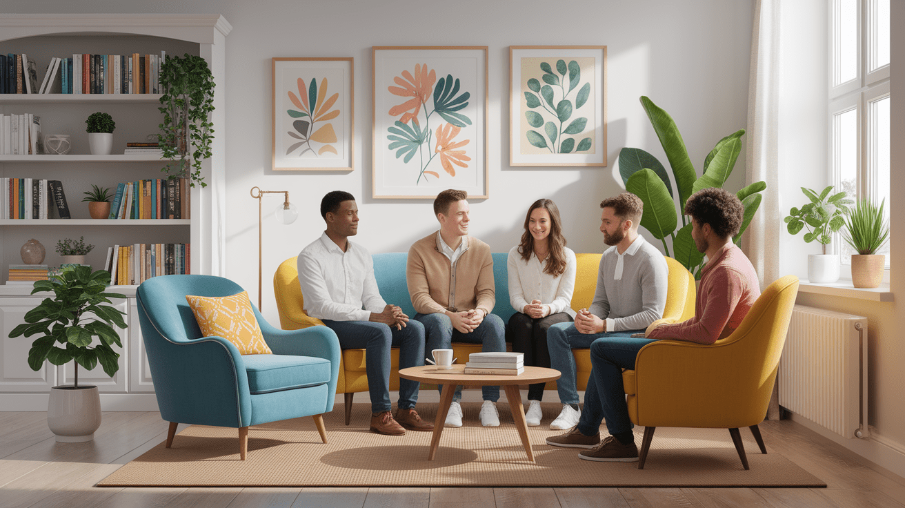 A conceptual illustration representing Practical Applications in Mental Health. Visualize the main ideas: . Creative but clear representation of the concept. Style: photorealistic. high quality, detailed, professional, clean composition, good lighting, sharp focus, well-composed. high quality, professional, detailed, well-composed