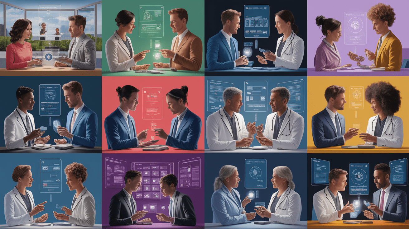 A conceptual illustration representing Real-World Applications and Benefits. Visualize the main ideas: . Creative but clear representation of the concept. Style: photorealistic. high quality, detailed, professional, clean composition, good lighting, sharp focus, well-composed. high quality, professional, detailed, well-composed