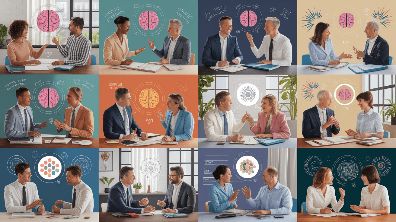 A conceptual illustration representing Applied Psychology in Real-World Contexts. Visualize the main ideas: . Creative but clear representation of the concept. Style: photorealistic. high quality, detailed, professional, clean composition, good lighting, sharp focus, well-composed. high quality, professional, detailed, well-composed