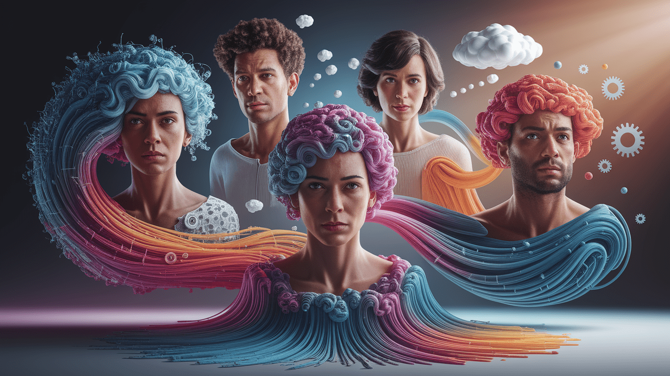 A conceptual illustration representing How Inner Speech Shapes Thought: Cognitive Functions. Visualize the main ideas: . Creative but clear representation of the concept. Style: photorealistic. high quality, detailed, professional, clean composition, good lighting, sharp focus, well-composed. high quality, professional, detailed, well-composed