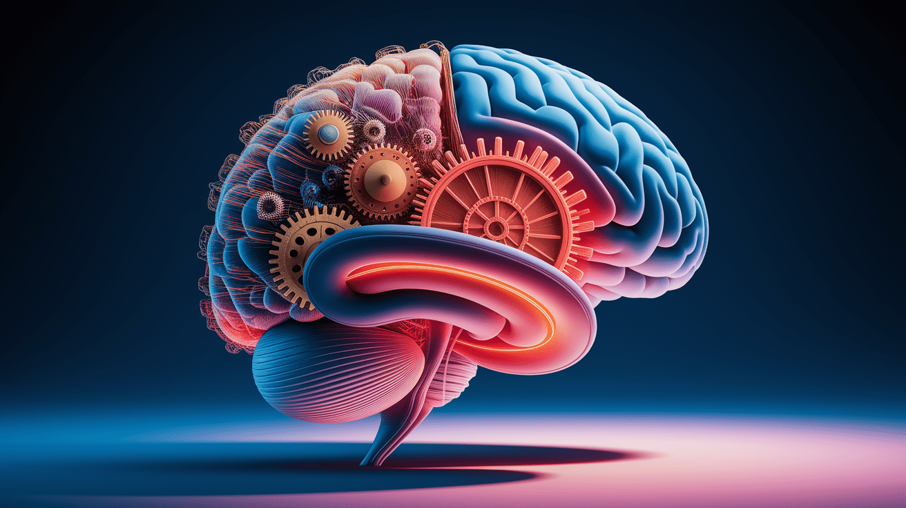 A conceptual illustration representing Under the Hood: Neurocognitive Demands. Visualize the main ideas: . Creative but clear representation of the concept. Style: photorealistic. high quality, detailed, professional, clean composition, good lighting, sharp focus, well-composed. high quality, professional, detailed, well-composed