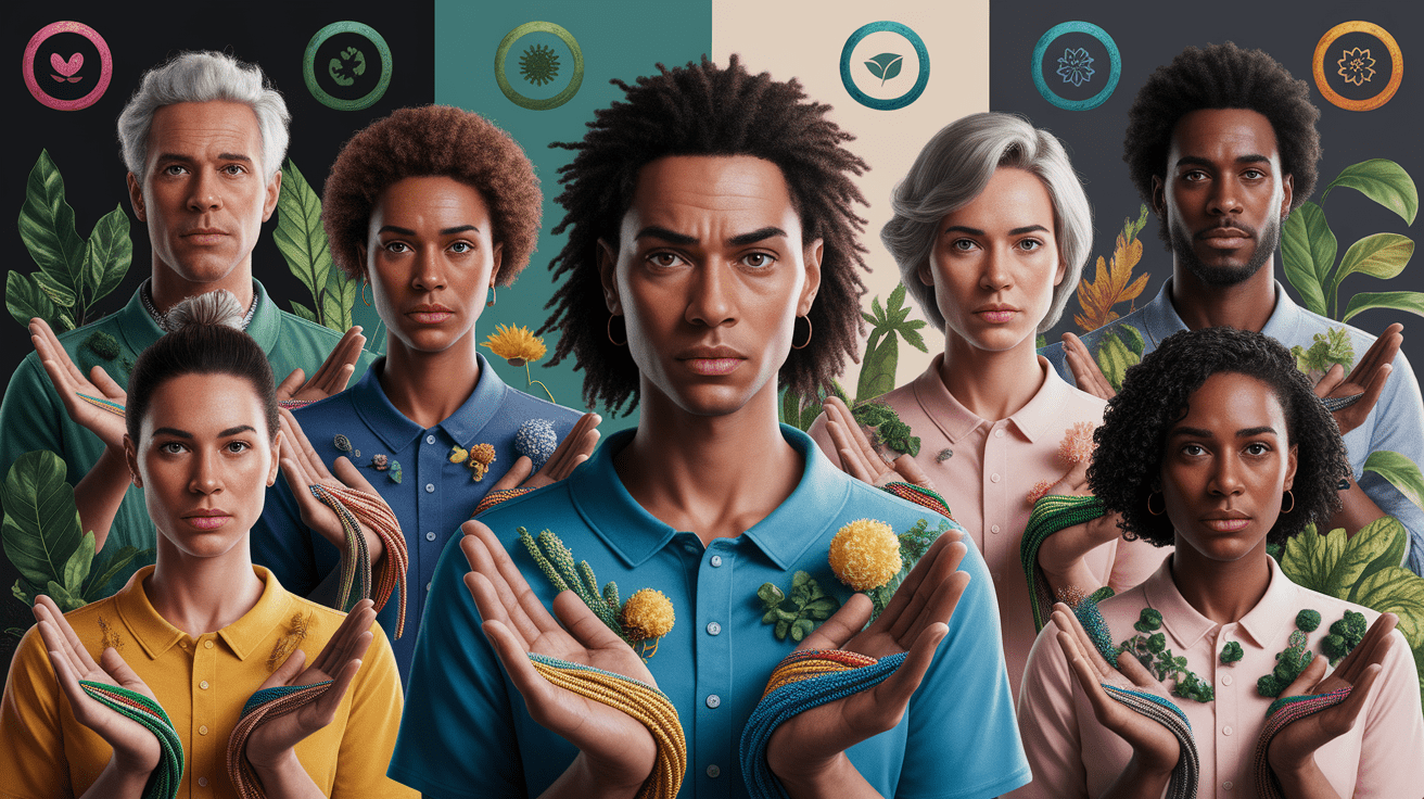 A conceptual illustration representing Psychological Drivers of Ethical Consumption. Visualize the main ideas: . Creative but clear representation of the concept. Style: photorealistic. high quality, detailed, professional, clean composition, good lighting, sharp focus, well-composed. high quality, professional, detailed, well-composed