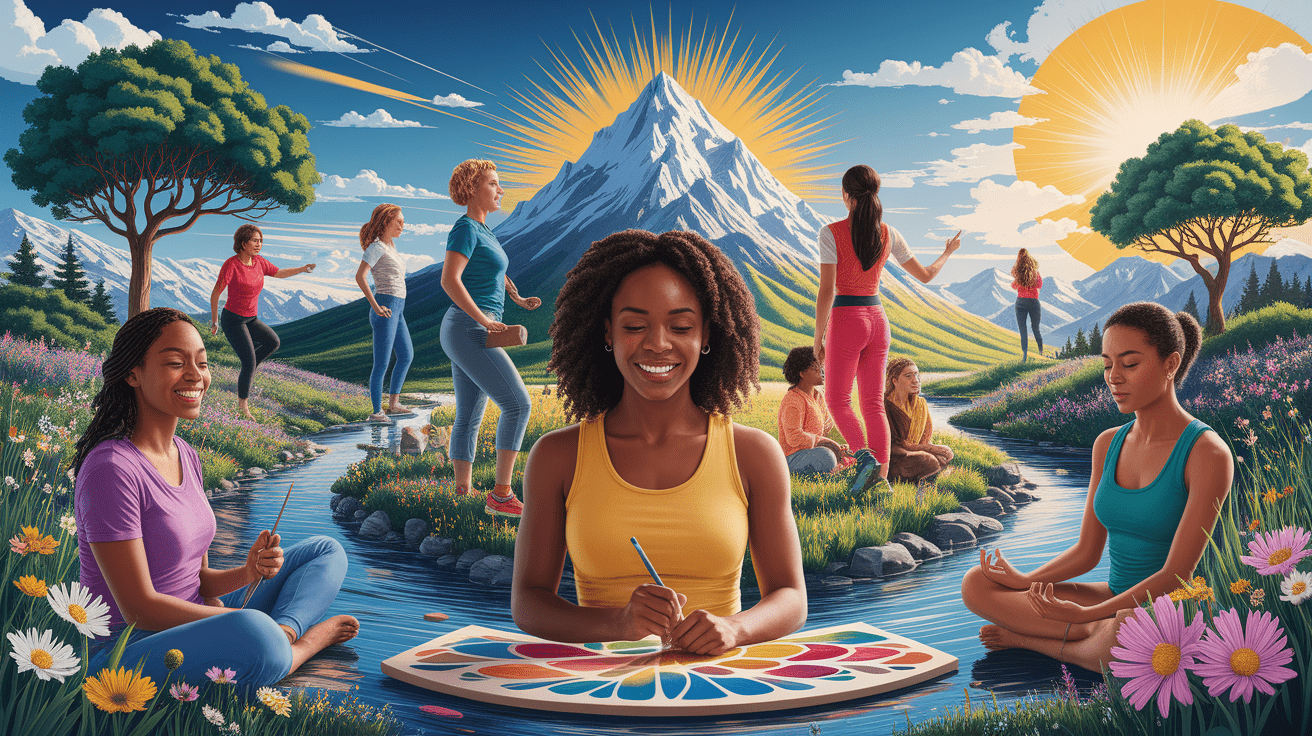 A conceptual illustration representing Psychological Components: Building Resilience and Identity. Visualize the main ideas: . Creative but clear representation of the concept. Style: photorealistic. high quality, detailed, professional, clean composition, good lighting, sharp focus, well-composed. high quality, professional, detailed, well-composed