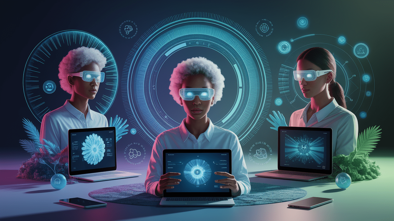 A conceptual illustration representing The Future of Digital Mental Health. Visualize the main ideas: . Creative but clear representation of the concept. Style: photorealistic. high quality, detailed, professional, clean composition, good lighting, sharp focus, well-composed. high quality, professional, detailed, well-composed