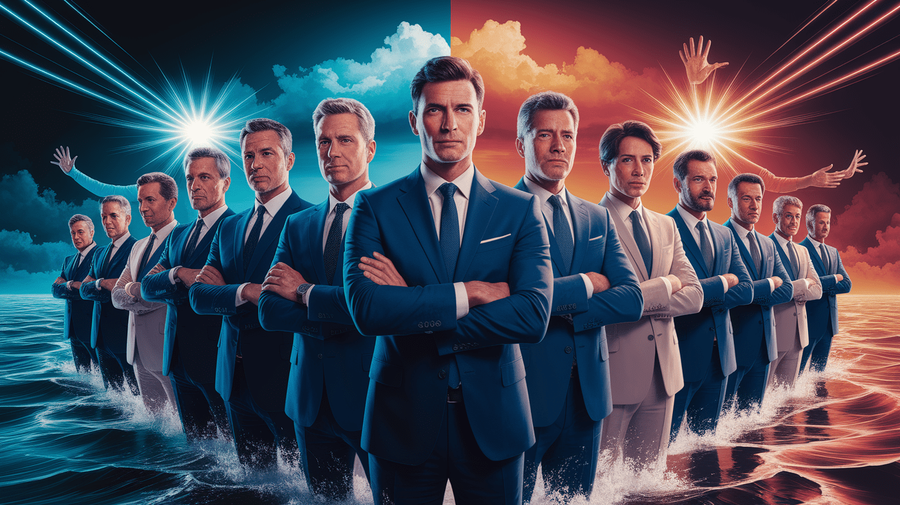 A conceptual illustration representing Leadership and Emotional Intelligence in Crises. Visualize the main ideas: . Creative but clear representation of the concept. Style: photorealistic. high quality, detailed, professional, clean composition, good lighting, sharp focus, well-composed. high quality, professional, detailed, well-composed