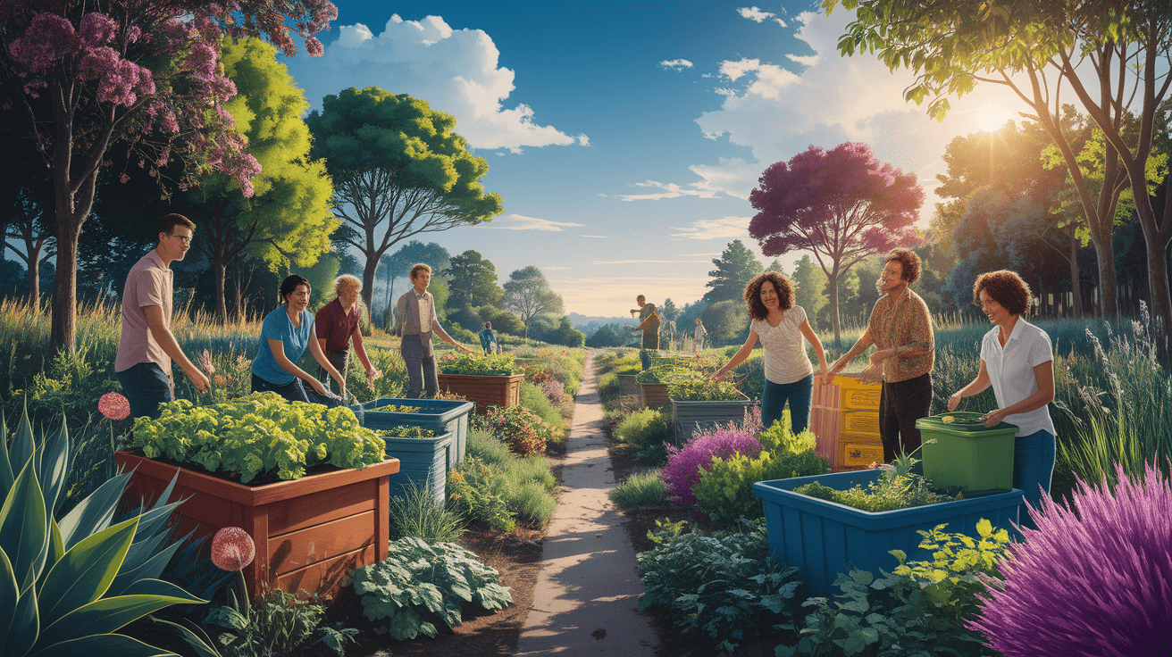 A conceptual illustration representing Psychological Benefits of Sustainable Practices. Visualize the main ideas: . Creative but clear representation of the concept. Style: photorealistic. high quality, detailed, professional, clean composition, good lighting, sharp focus, well-composed. high quality, professional, detailed, well-composed