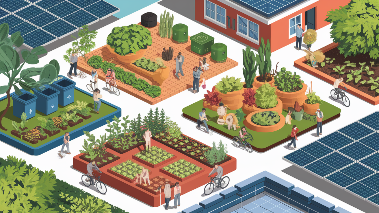 A conceptual illustration representing Behavioral Drivers in Sustainable Living. Visualize the main ideas: . Creative but clear representation of the concept. Style: photorealistic. high quality, detailed, professional, clean composition, good lighting, sharp focus, well-composed. high quality, professional, detailed, well-composed