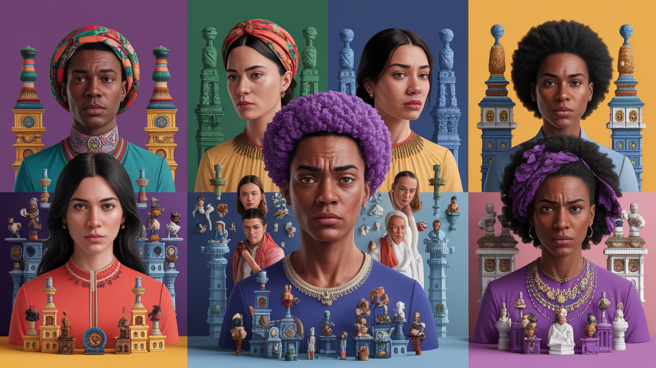 A conceptual illustration representing Cultural Influence on Mental Illness Prevalence. Visualize the main ideas: . Creative but clear representation of the concept. Style: photorealistic. high quality, detailed, professional, clean composition, good lighting, sharp focus, well-composed. high quality, professional, detailed, well-composed