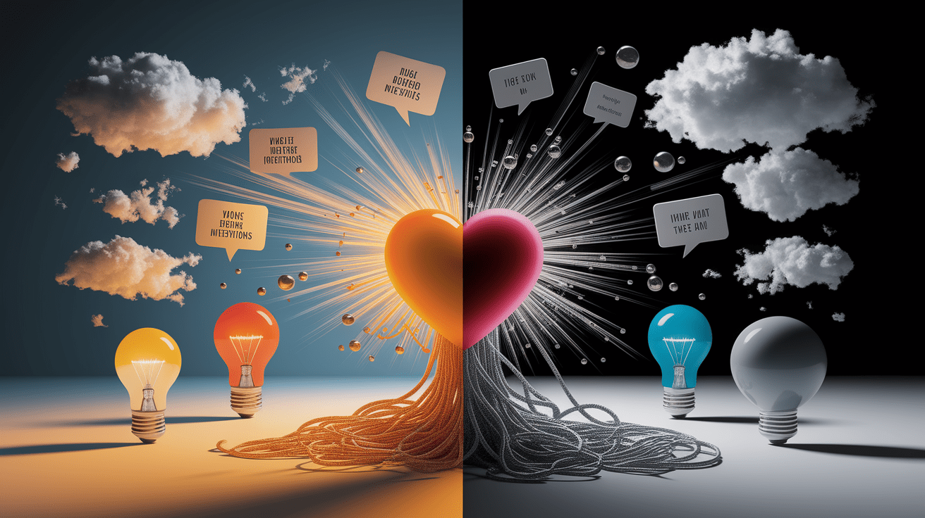 A conceptual illustration representing The Intention-Behavior Gap. Visualize the main ideas: . Creative but clear representation of the concept. Style: photorealistic. high quality, detailed, professional, clean composition, good lighting, sharp focus, well-composed. high quality, professional, detailed, well-composed