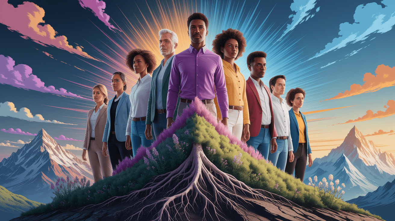 A conceptual illustration representing The Essence of Psychological Resilience. Visualize the main ideas: . Creative but clear representation of the concept. Style: photorealistic. high quality, detailed, professional, clean composition, good lighting, sharp focus, well-composed. high quality, professional, detailed, well-composed