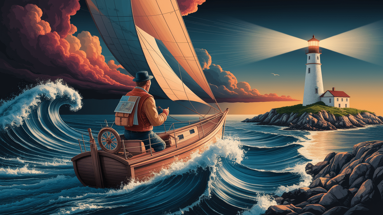 A conceptual illustration representing Navigating Risks and Measuring Resilience. Visualize the main ideas: . Creative but clear representation of the concept. Style: photorealistic. high quality, detailed, professional, clean composition, good lighting, sharp focus, well-composed. high quality, professional, detailed, well-composed