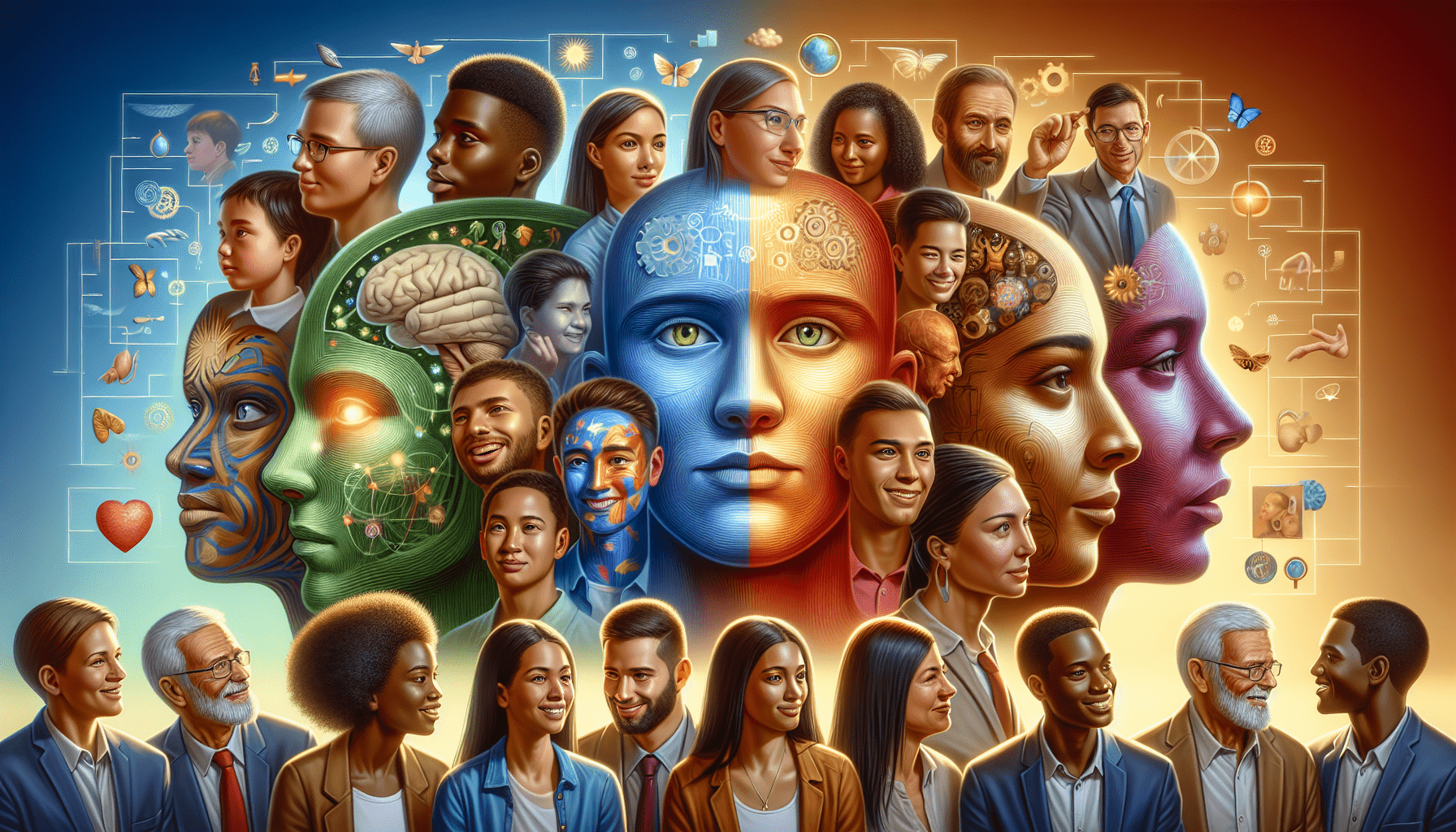 A conceptual illustration representing The Science Behind Emotional Intelligence and Relationship Satisfaction. Visualize the main ideas: . Creative but clear representation of the concept. Style: photorealistic. high quality, detailed, professional, clean composition, good lighting, sharp focus, well-composed. high quality, professional, detailed, well-composed