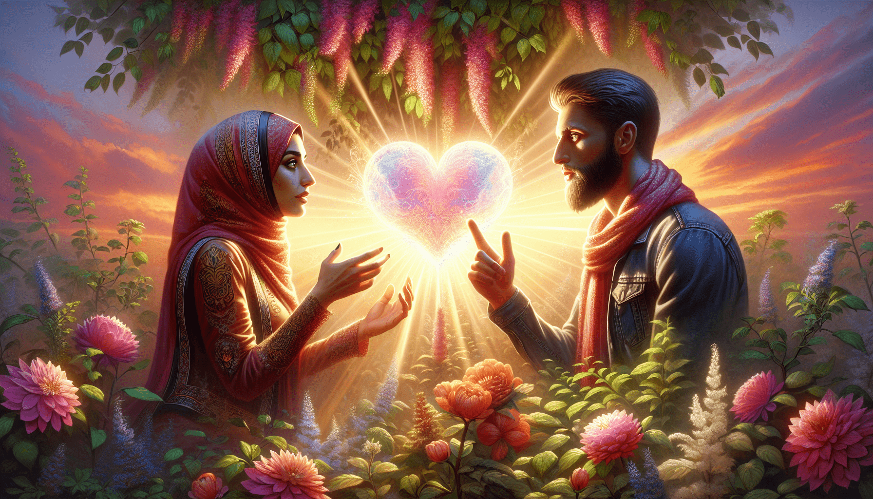 A conceptual illustration representing Emotional Intelligence: The Secret Ingredient to Lasting Love. Visualize the main ideas: . Creative but clear representation of the concept. Style: photorealistic. high quality, detailed, professional, clean composition, good lighting, sharp focus, well-composed. high quality, professional, detailed, well-composed