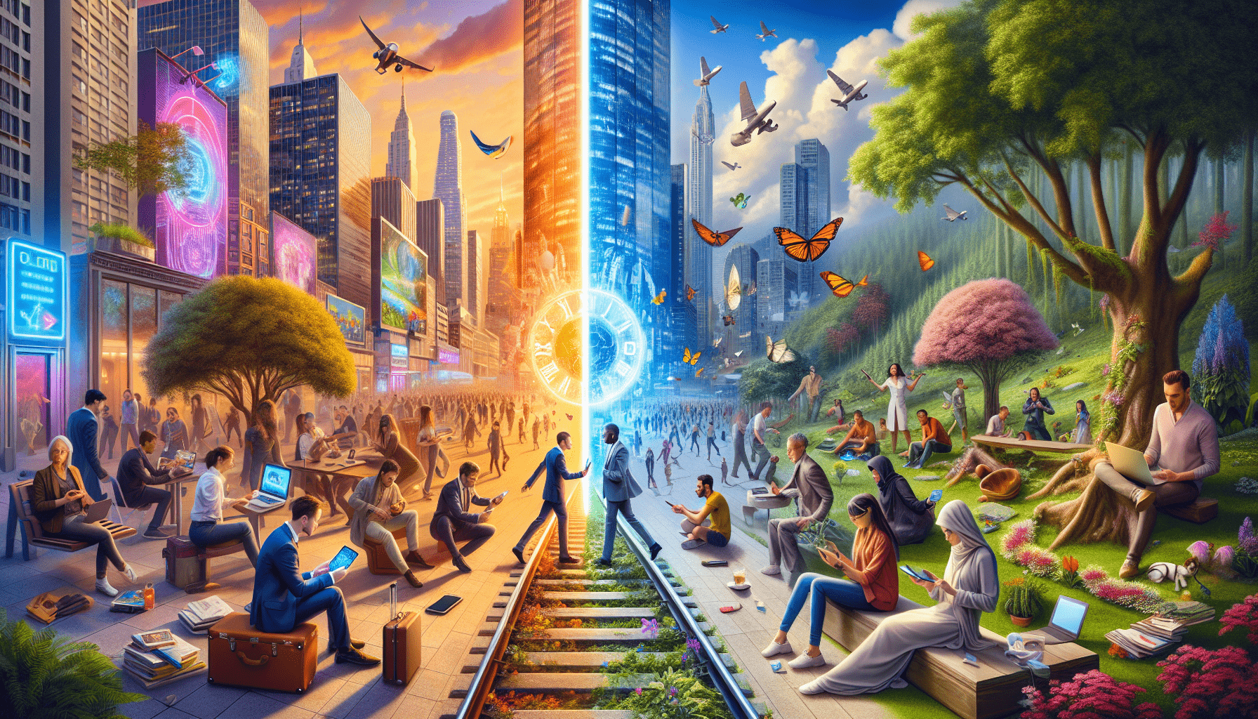 A conceptual illustration representing Introduction - The Digital Dilemma. Visualize the main ideas: . Creative but clear representation of the concept. Style: photorealistic. high quality, detailed, professional, clean composition, good lighting, sharp focus, well-composed. high quality, professional, detailed, well-composed