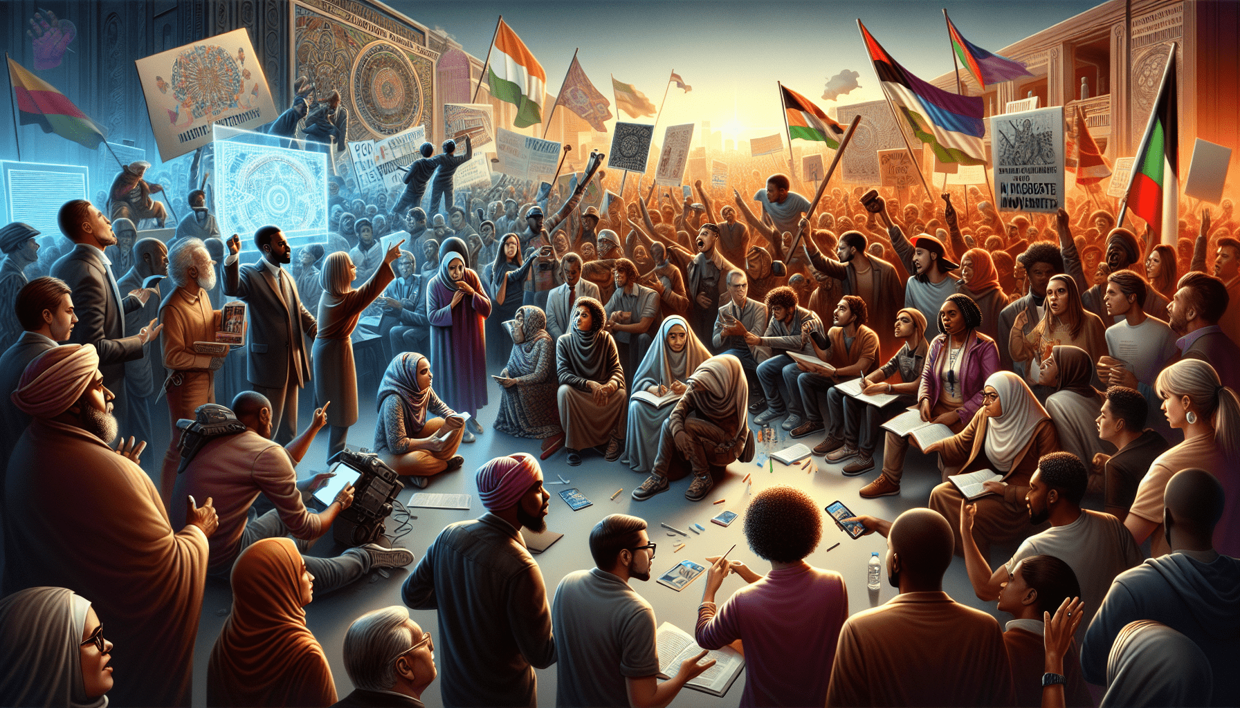 A conceptual illustration representing Narrative Insights: Case Studies of Recent Movements. Visualize the main ideas: . Creative but clear representation of the concept. Style: photorealistic. high quality, detailed, professional, clean composition, good lighting, sharp focus, well-composed. high quality, professional, detailed, well-composed