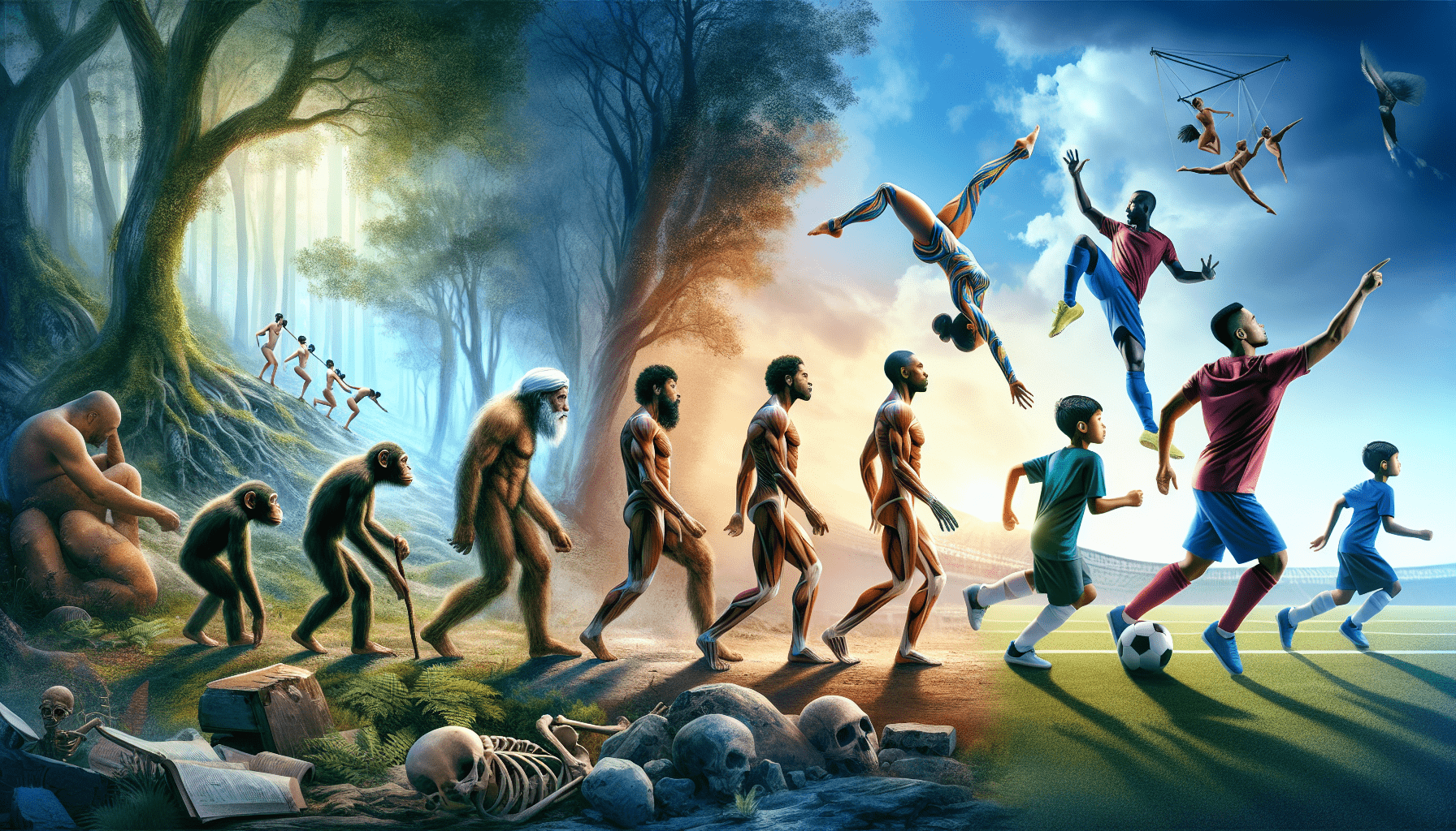 A conceptual illustration representing The Evolution and Classification of Movements. Visualize the main ideas: . Creative but clear representation of the concept. Style: photorealistic. high quality, detailed, professional, clean composition, good lighting, sharp focus, well-composed. high quality, professional, detailed, well-composed