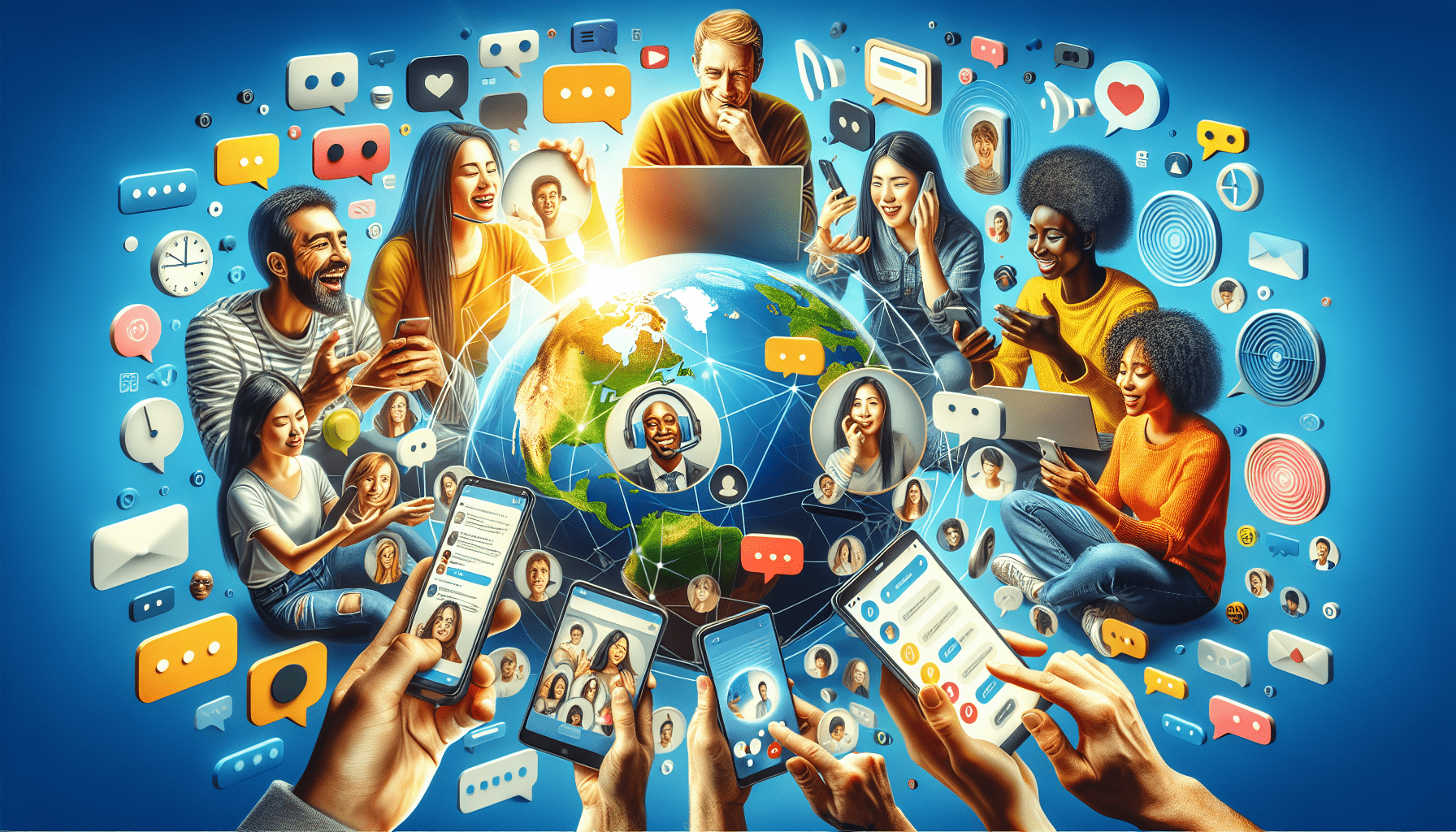 A conceptual illustration representing Core Principles of Effective Digital Communication. Visualize the main ideas: . Creative but clear representation of the concept. Style: photorealistic. high quality, detailed, professional, clean composition, good lighting, sharp focus, well-composed. high quality, professional, detailed, well-composed